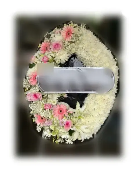 พวงหรีดลิลลี่ โทนชมพูขาว