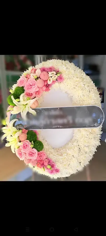 พวงหรีดลิลลี่ โทนชมพูเหลืองเขียว
