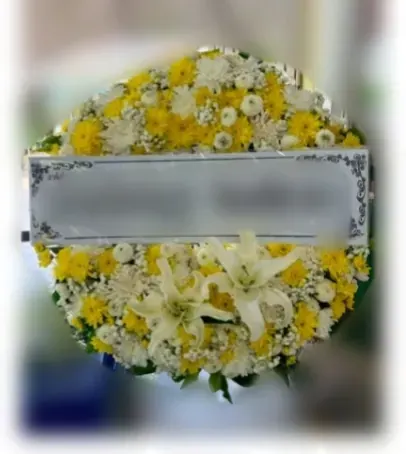 พวงหรีดลิลลี่ โทนเหลืองขาว